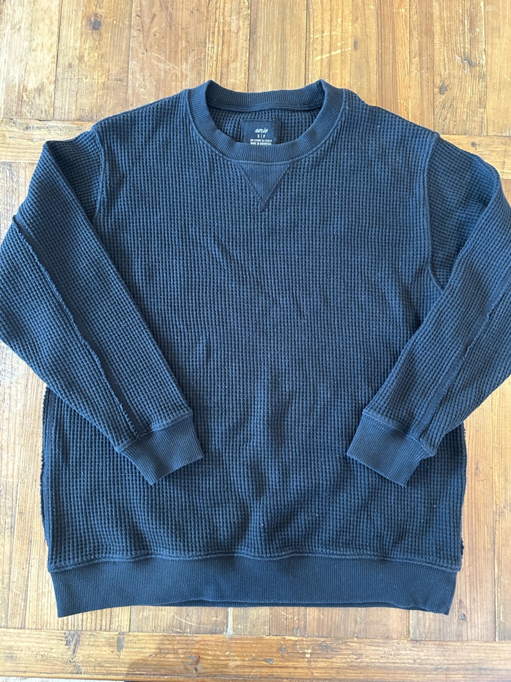 aerie Waffle Thermal Pullover Sweatshirt